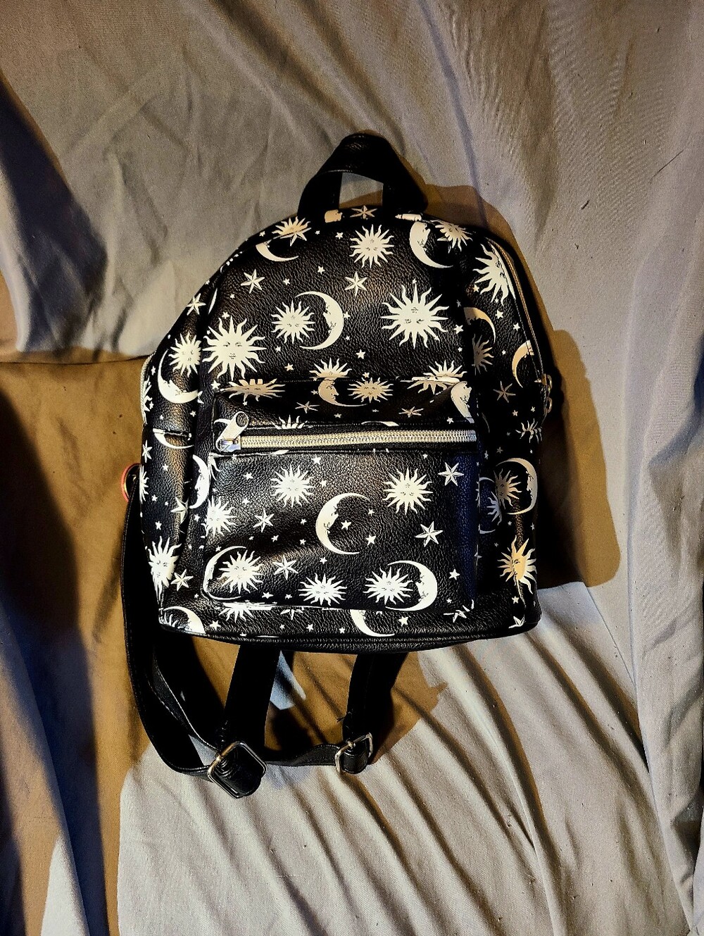 Celestial Print Mini Backpack  SUN AND MOON